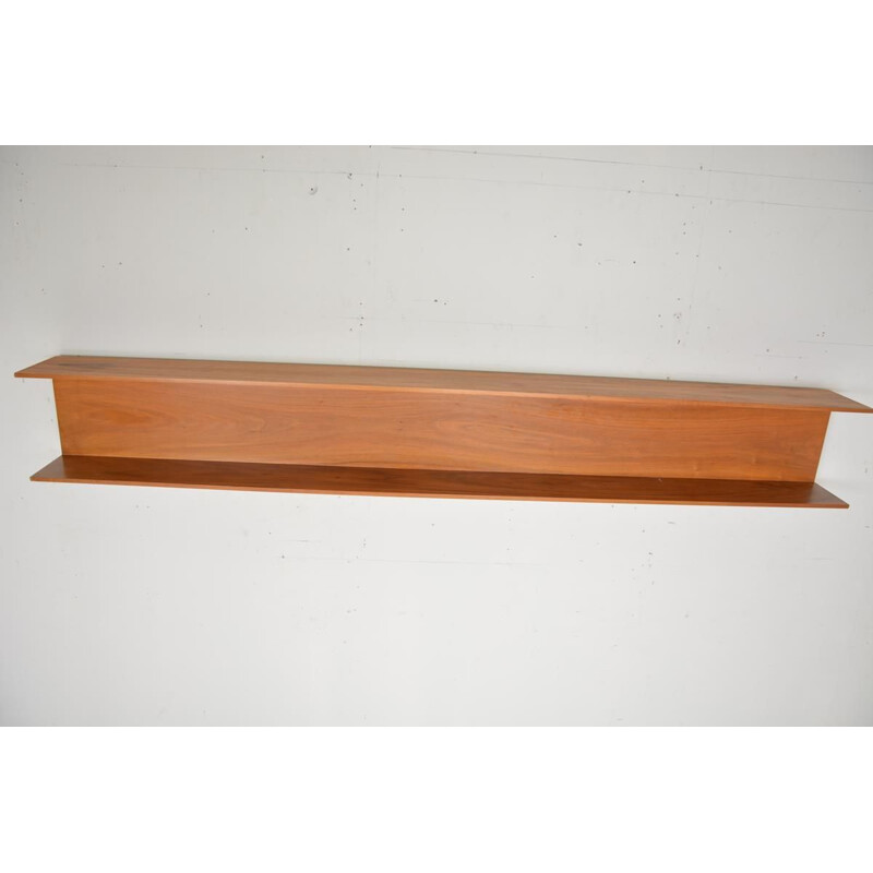 Vintage teak wall shelf by Wilhelm Renz