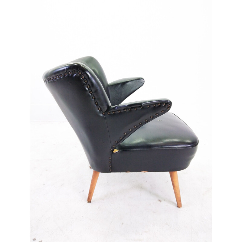 Fauteuil vintage tapissé, années 1950