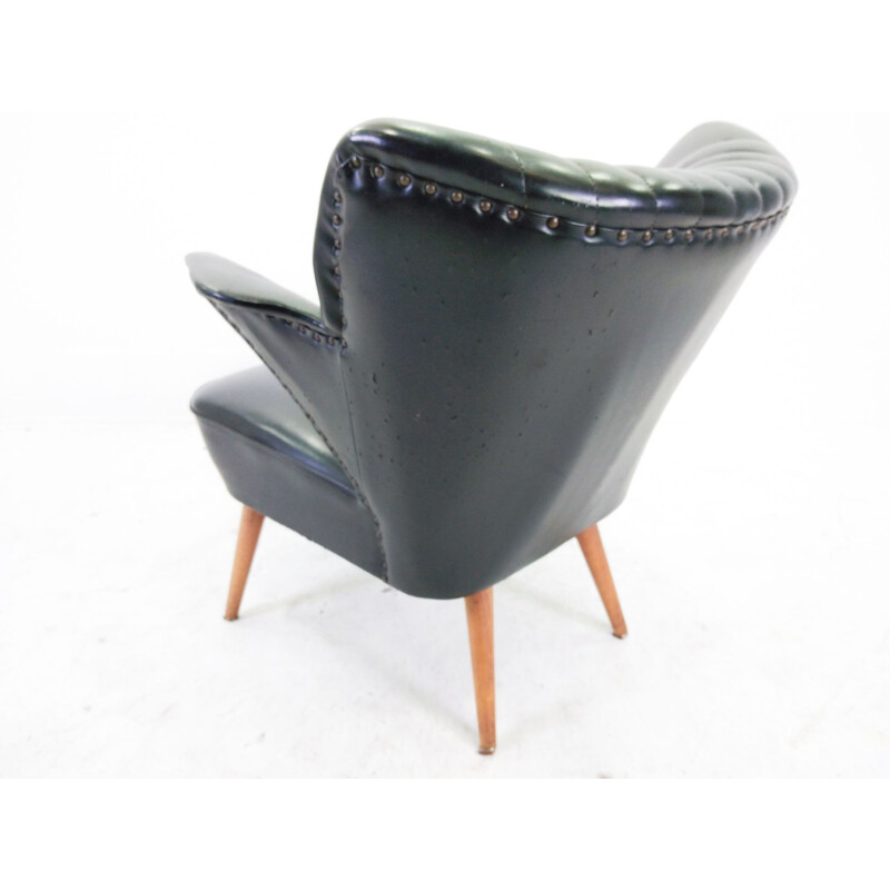 Fauteuil vintage tapissé, années 1950