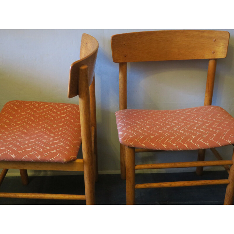 Pair of vintage J39 Elm chairs by Børge Mogensen for Farstrup Møbler, 1950s
