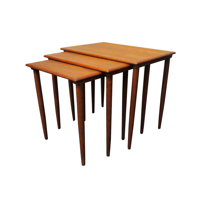 Danish teak vintage nesting tables, 1960s