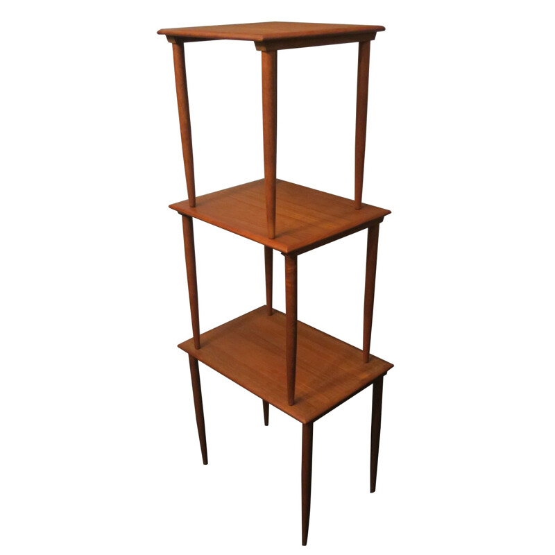 Danish teak vintage nesting tables, 1960s