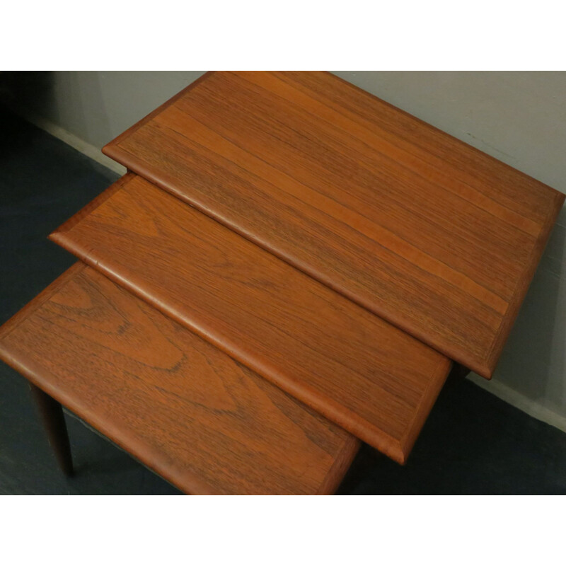 Danish teak vintage nesting tables, 1960s