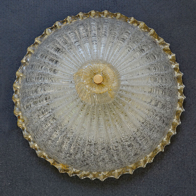 Juego de 2 apliques de cristal de Murano de Ercole Barovier para Barovier y Toso, 1960