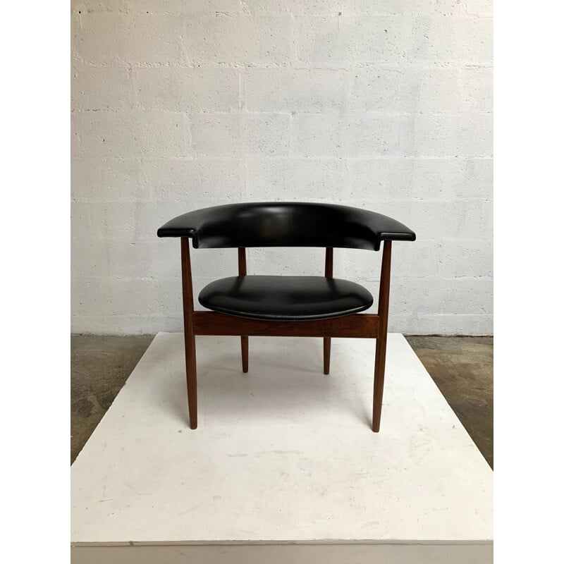 Vintage Meander armchair by Rudolf Wolf 1950