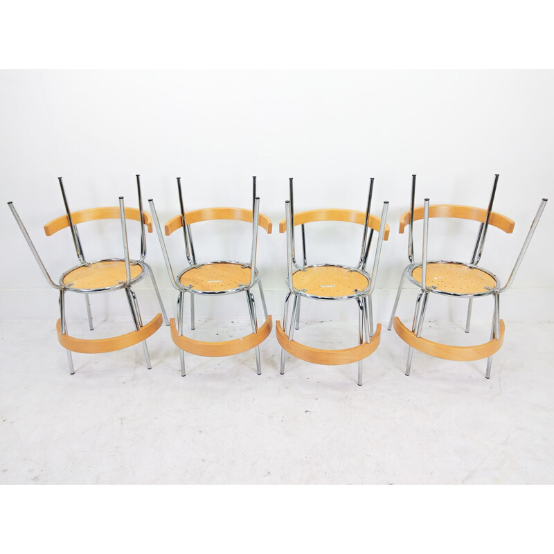 Set of 8 Italian bentwood chairs 