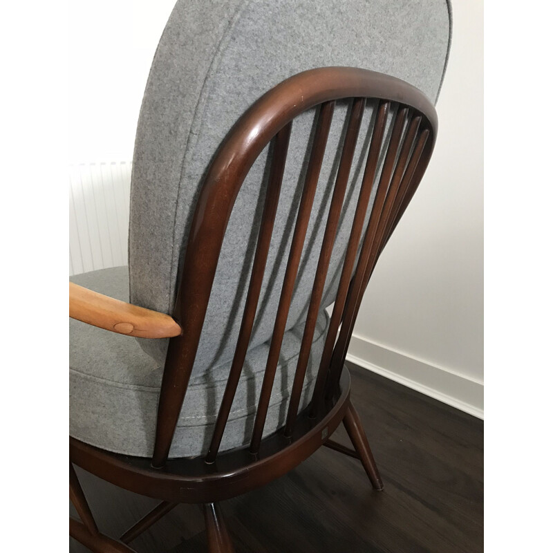 Vintage beech and wool armchair by Ercol, 1960s