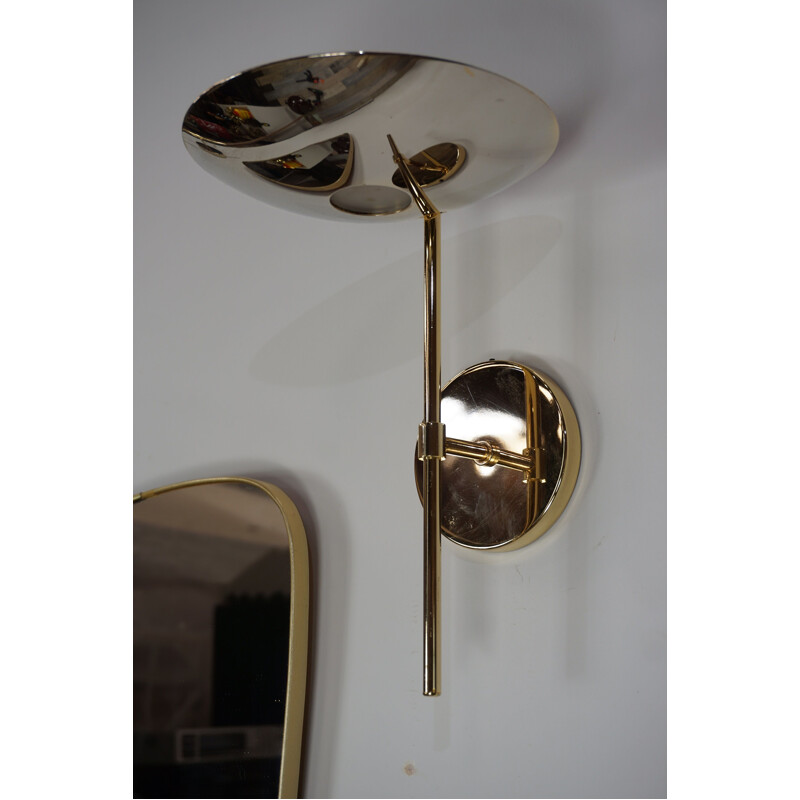 Pair of vintage brass sconces by Leonardo Marelli