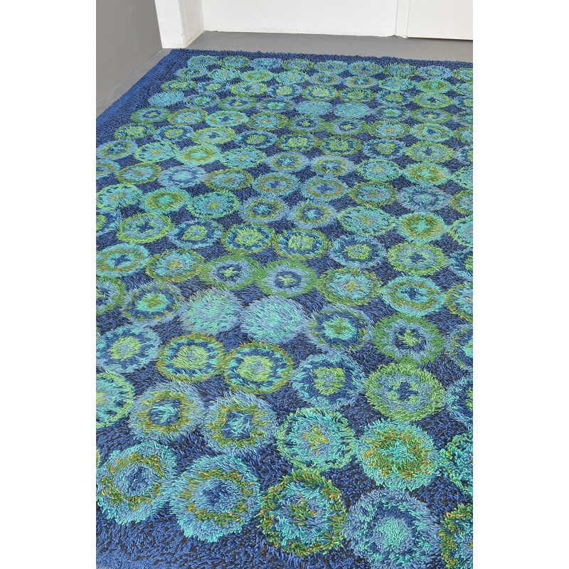 Vintage Pop Art carpet in new wool from Vorwerk, Germany, 1960