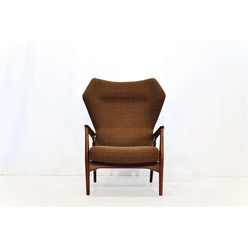 Fauteuil scandinave Carlo Gahrn en teck, Ib KOFOD LARSEN - 1950