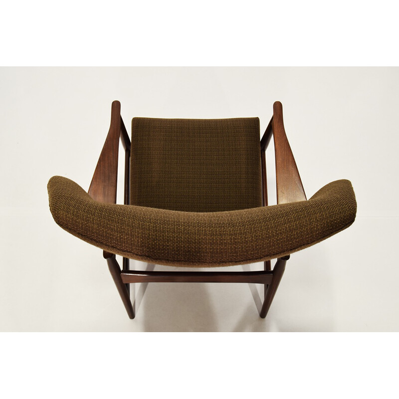 Fauteuil scandinave Carlo Gahrn en teck, Ib KOFOD LARSEN - 1950