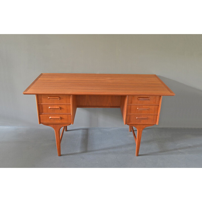 Vintage Danish teak writing desk by Gunnar Nielsen Tiebergaard, 1960s