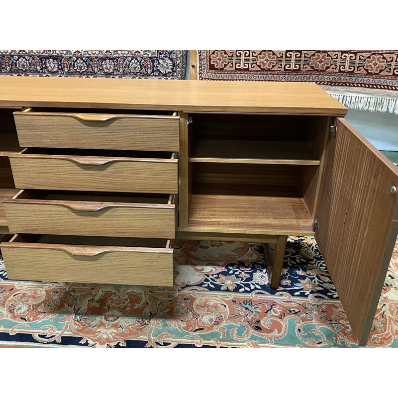 1970's teak veneer vintage sideboard