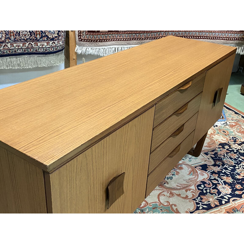 1970's teak veneer vintage sideboard