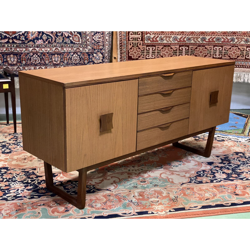 1970's teak veneer vintage sideboard