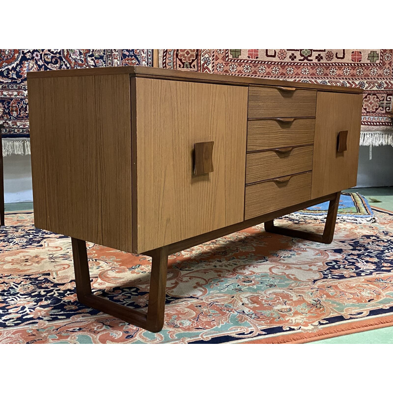 1970's teak veneer vintage sideboard