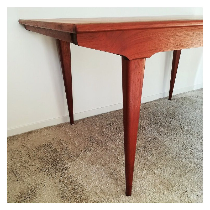 Vintage Scandinavian style teak dining table