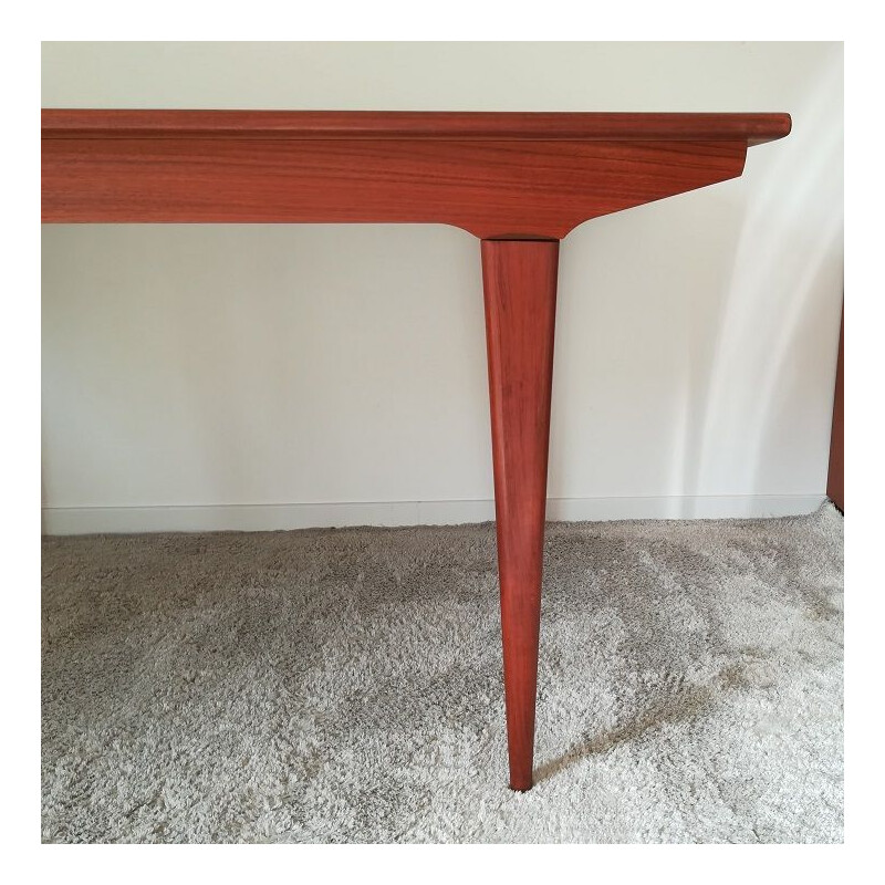 Vintage Scandinavian style teak dining table