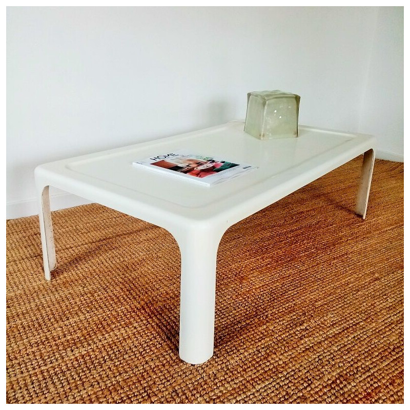 Vintage fiberglass resin coffee table