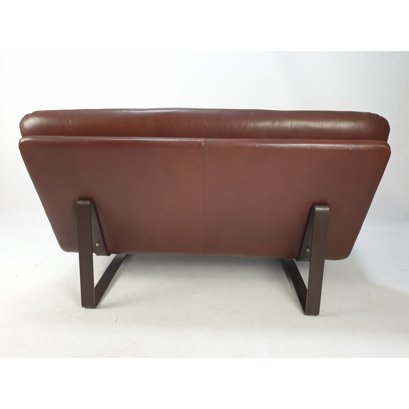 Vintage Leather Sofa by Kho Liang Ie for Artifort, 1960