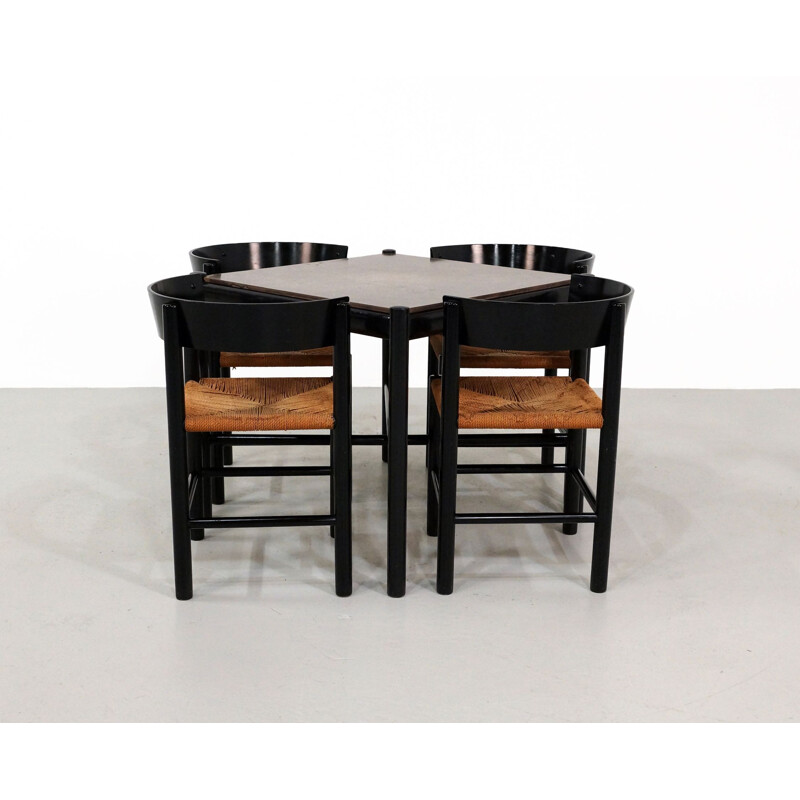 Vintage Dining Table & Chairs Set by Mogens Lassen for Fritz Hansen, 1964