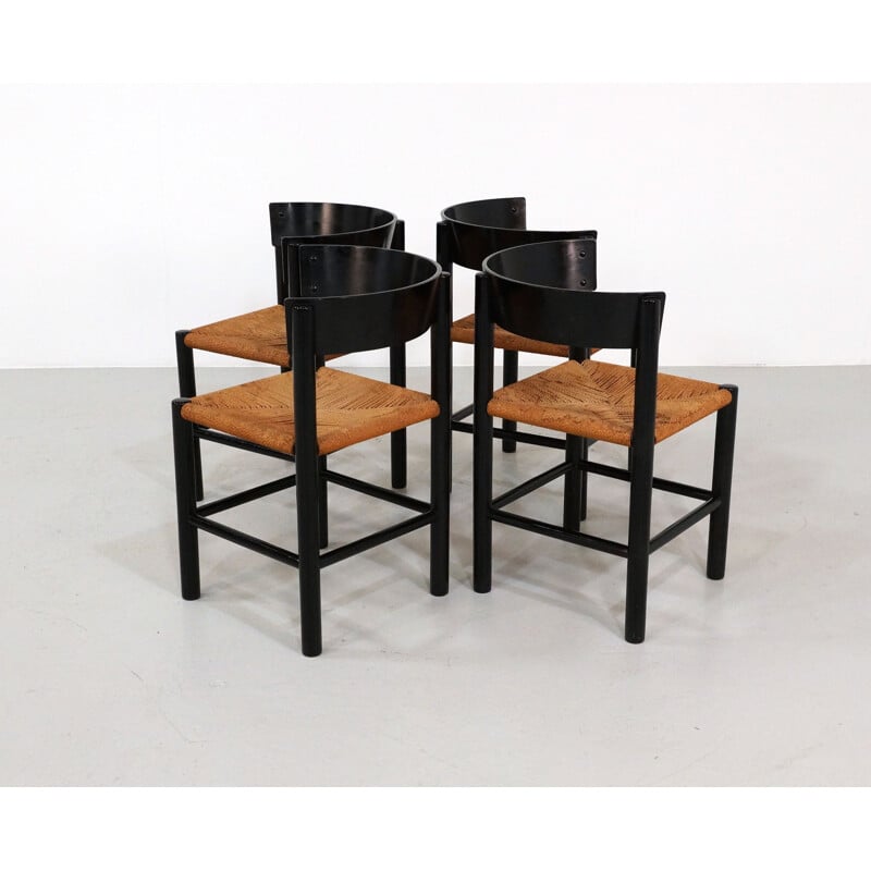 Table et chaises de salle à manger vintage, décorées par Mogens Lassen pour Fritz Hansen, 1964