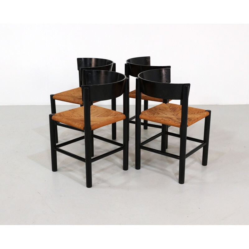 Vintage Dining Table & Chairs Set by Mogens Lassen for Fritz Hansen, 1964