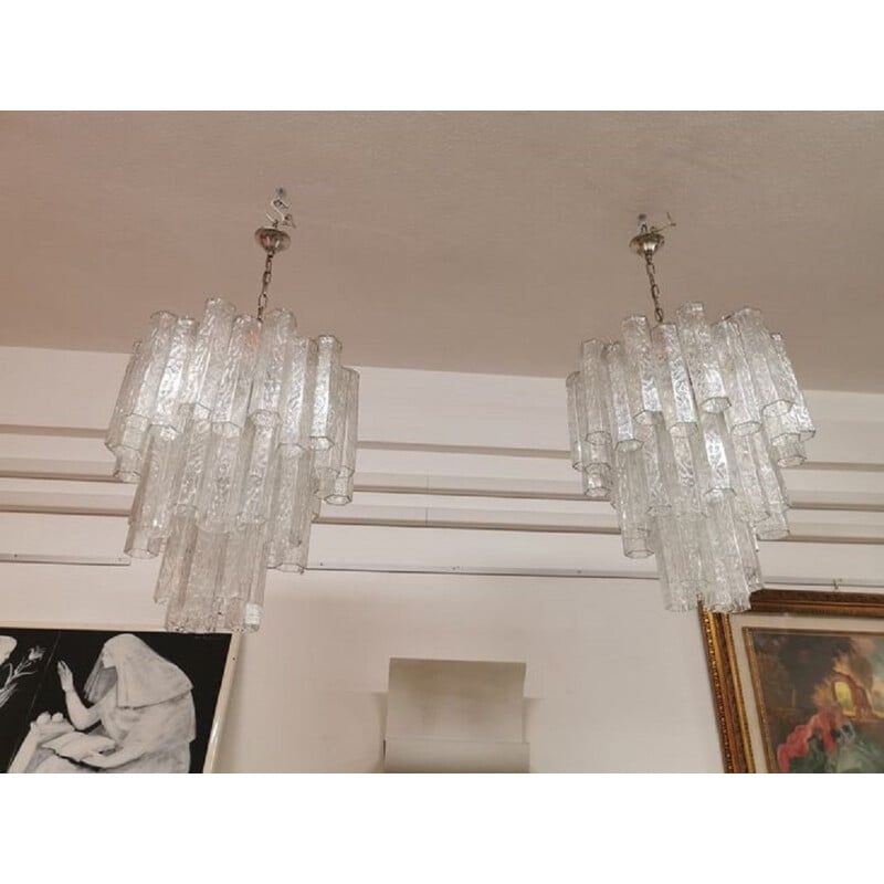 Vintage chandelier couple Toni Zuccheri - Venini