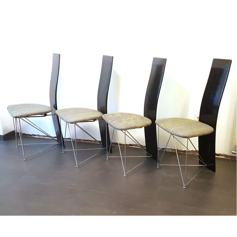Set of 4 Vintage Dining Chairs by Torstein Flatøy for Bahus, 1980