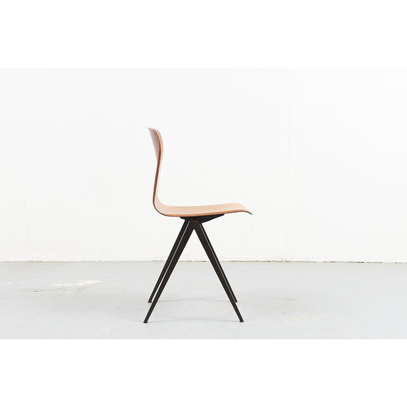 Galvanitas S19 Vintage brown oak chairs
