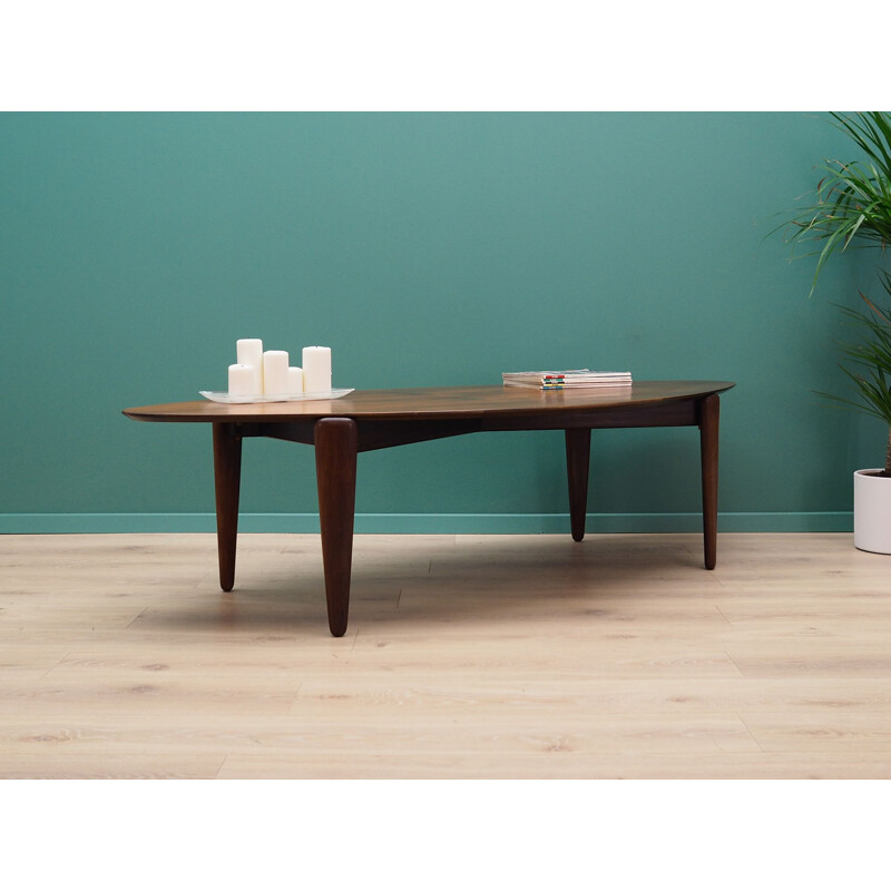 Vintage Scandinavian coffee table rosewood 1970