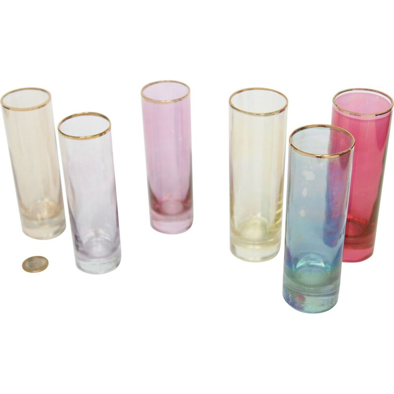 Set of 6 vintage glasses, 1950