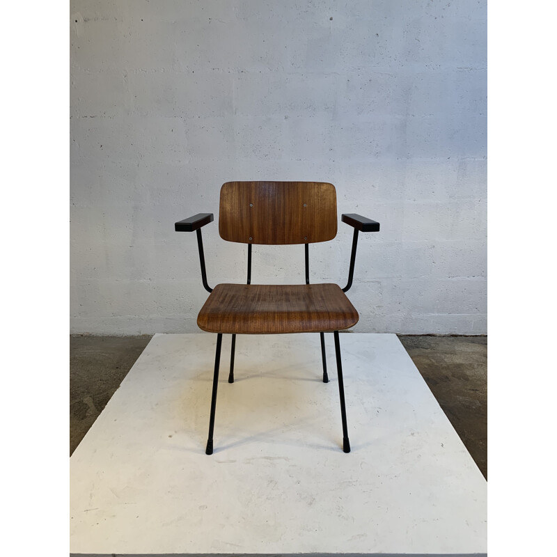 Fauteuil en bois vintage de André Cordemeyer