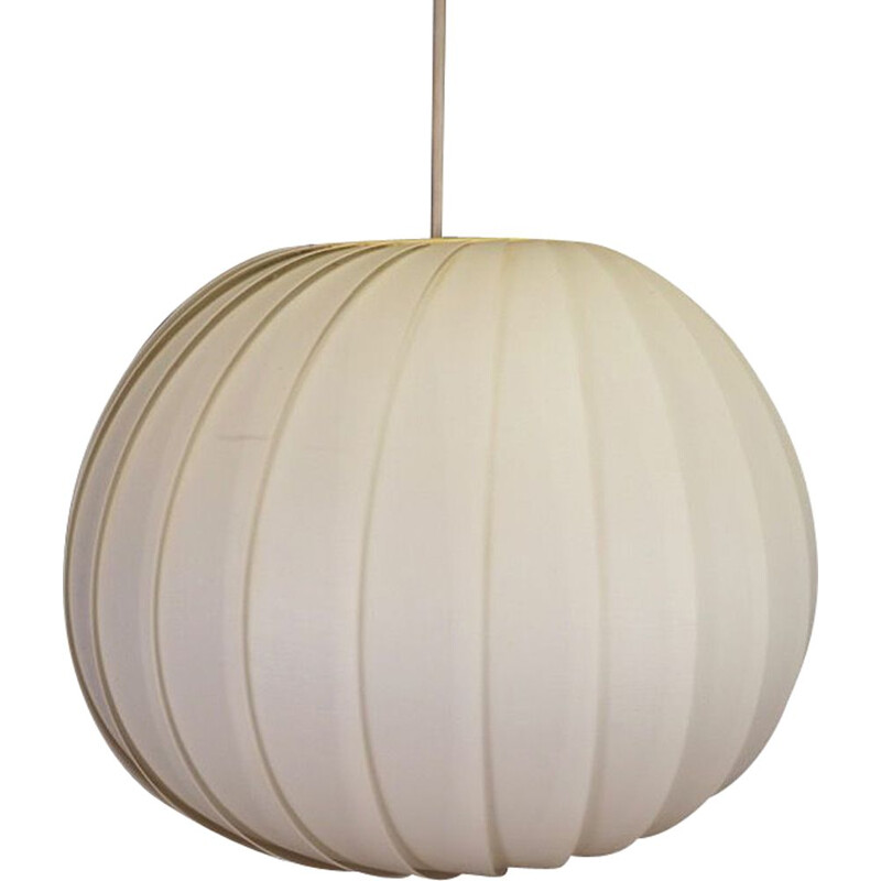 Vintage danish hanging lamp in white plastic 1970