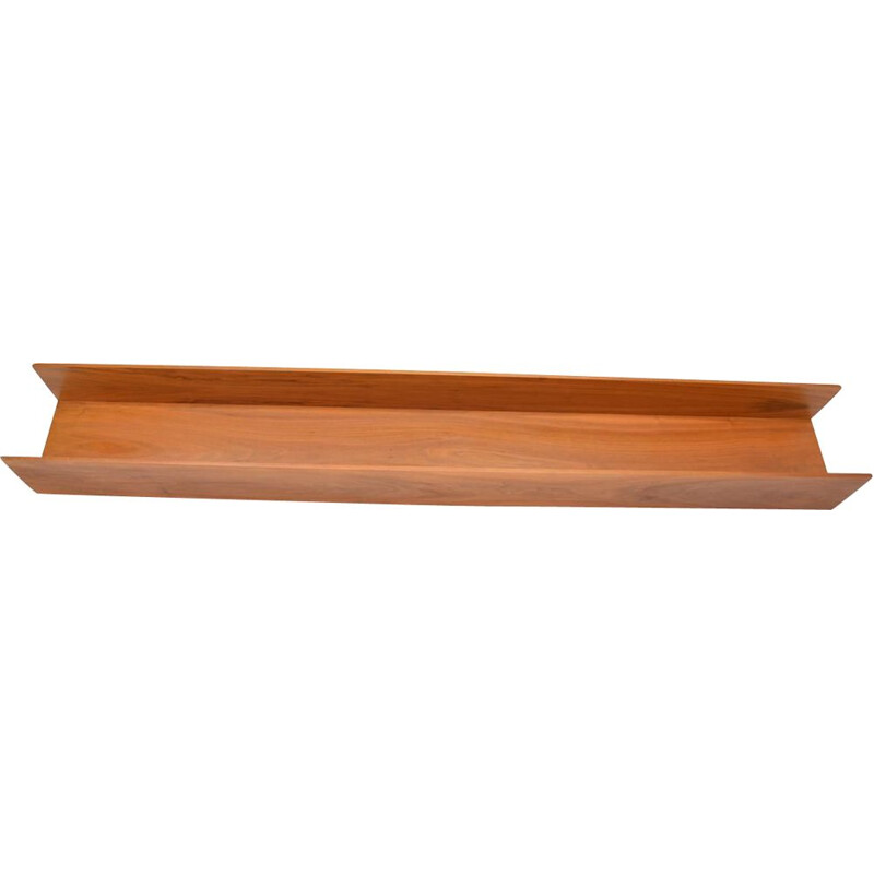 Vintage teak wall shelf by Wilhelm Renz