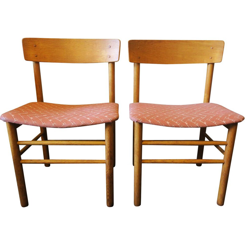 Pair of vintage J39 Elm chairs by Børge Mogensen for Farstrup Møbler, 1950s