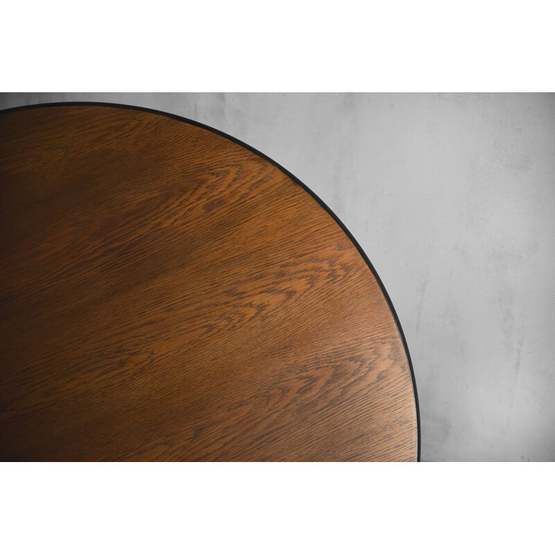 Scandinavian round coffee table in walnut, 1960