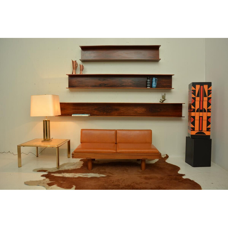 Rosewood wall shelf by Wilhelm Renz 1960 