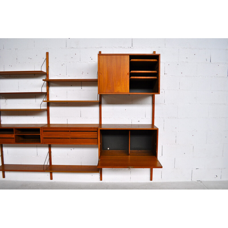 Teak modular Royal shelving System, Poul CADOVIUS - 1958