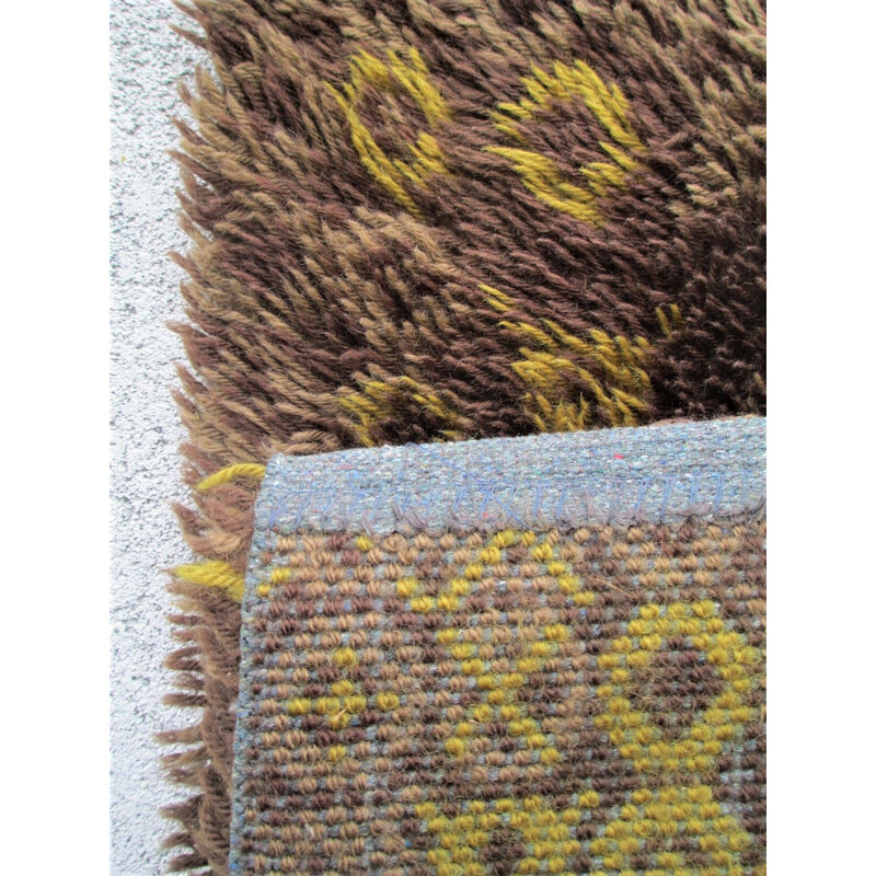 Vintage wall carpet Kilim Rya Cat by Egerich, Denmark 1960s