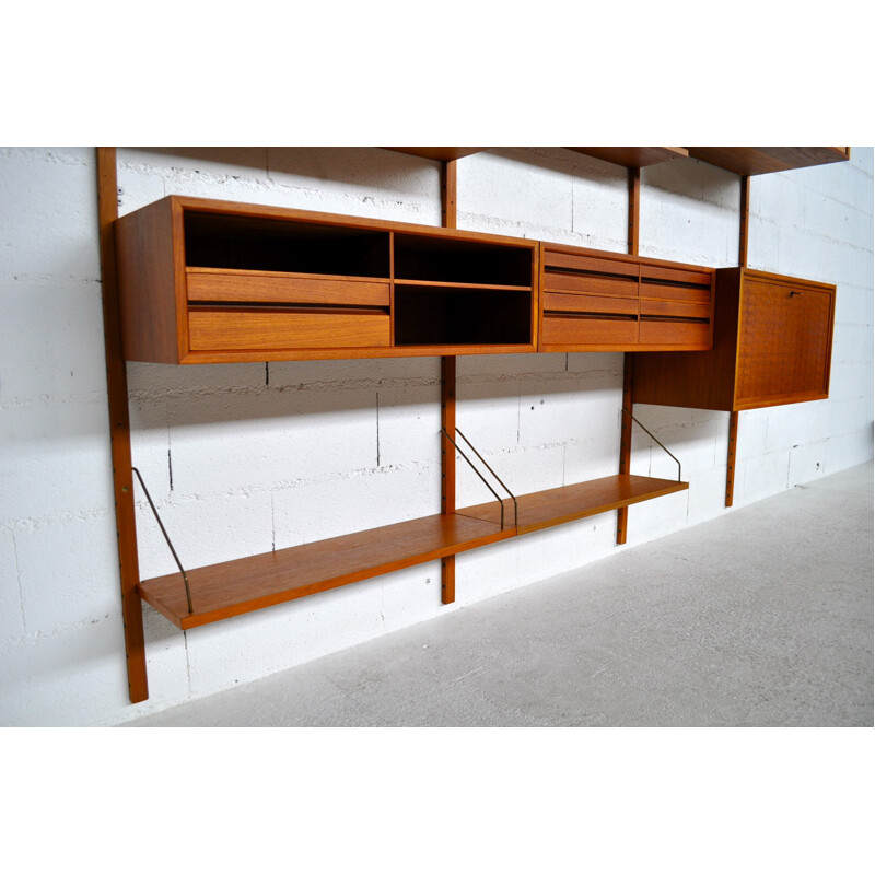 Teak modular Royal shelving System, Poul CADOVIUS - 1958