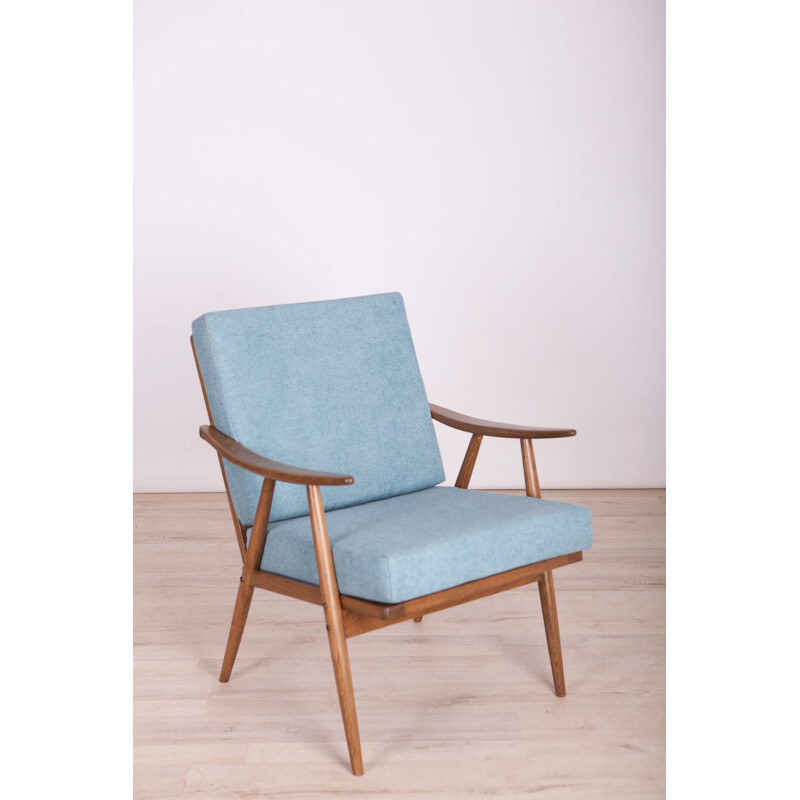 Czech blue vintage armchair from TON,  1960s