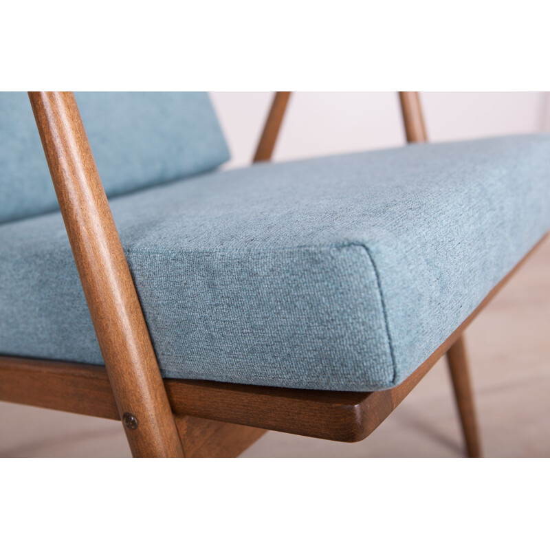 Czech blue vintage armchair from TON,  1960s