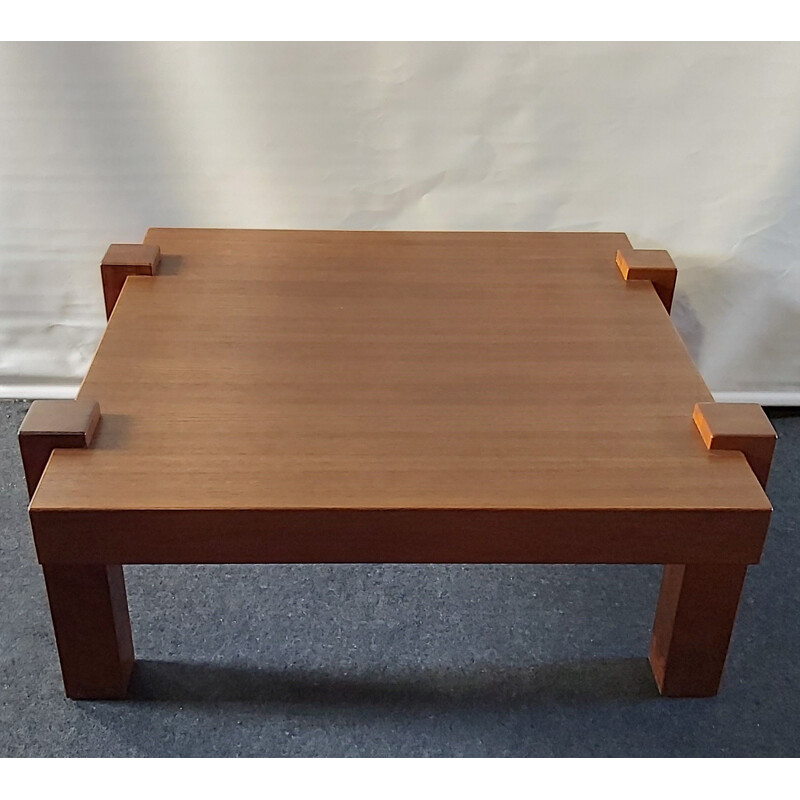 Vintage coffee table in solid teak wood, Denmark 1980