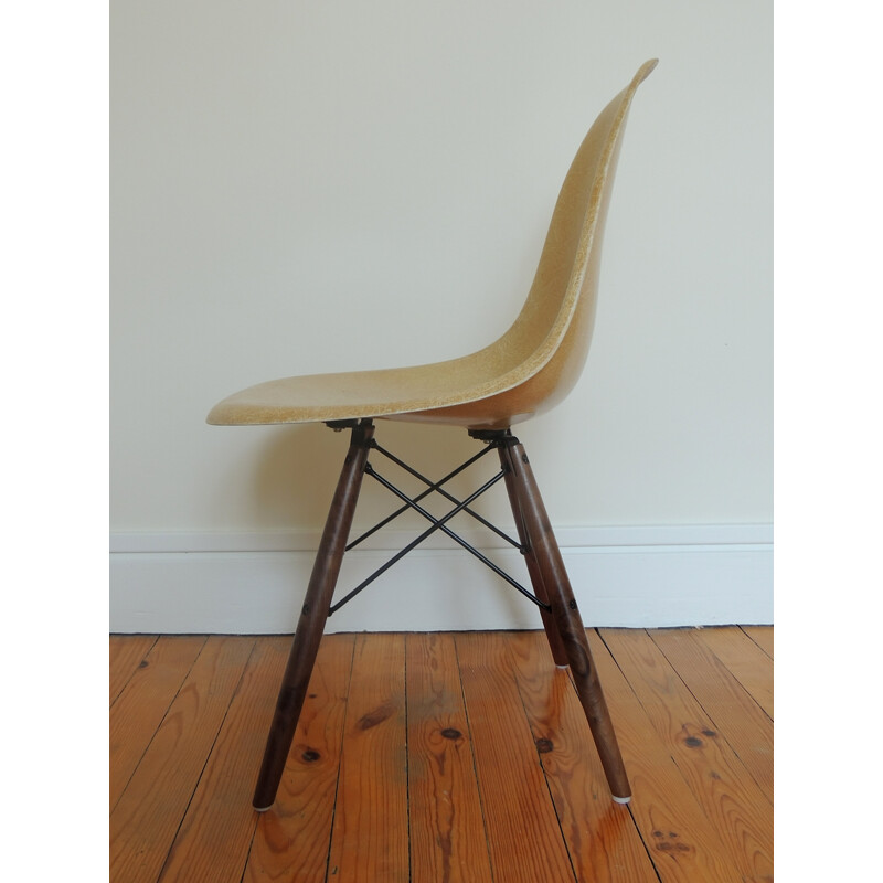 Chaise "DSW" ocre Herman Miller, Charles & Ray EAMES - 1972