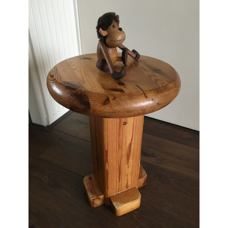 Vintage solid wood stool, 1960s