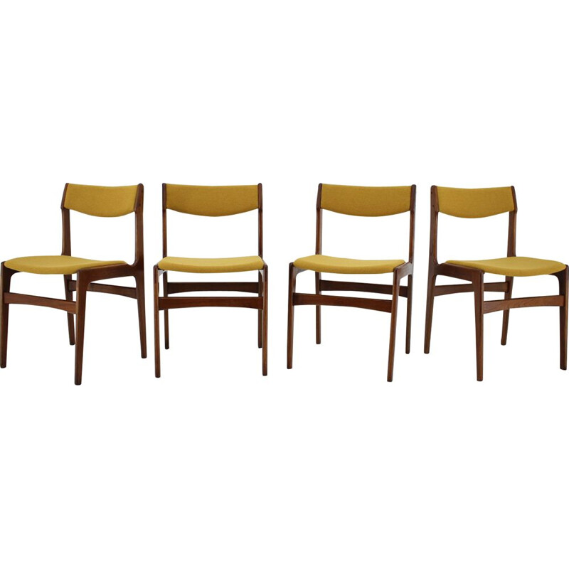Ensemble de 4 chaises danoises en teck, 1960