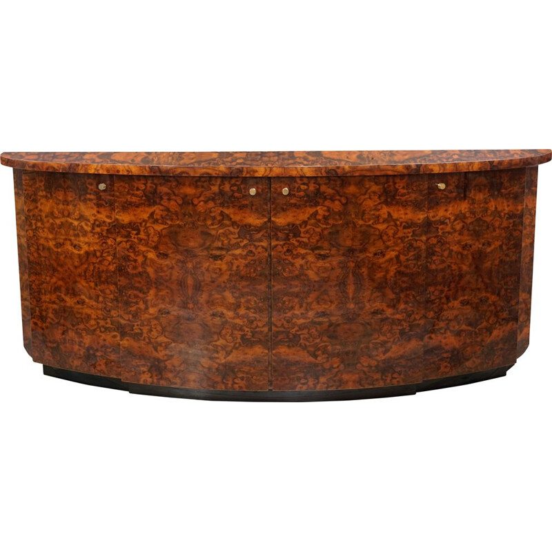 Vintage curved bramble wood sideboard by JC Mahey Paris