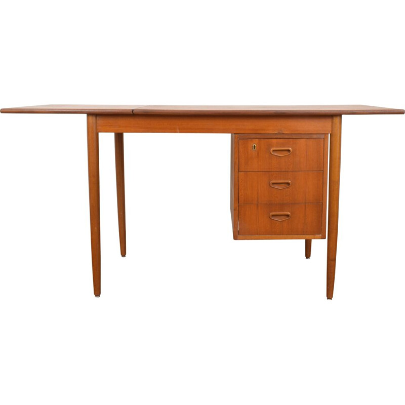 Vintage Danish teak extendable desk, 1960s