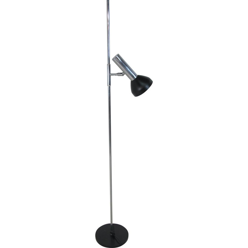 Vintage adjustable floor lamp in chromed steel by Gepo, Netherlands 1960